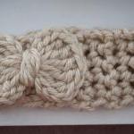 Cream Crochet Earwarmer